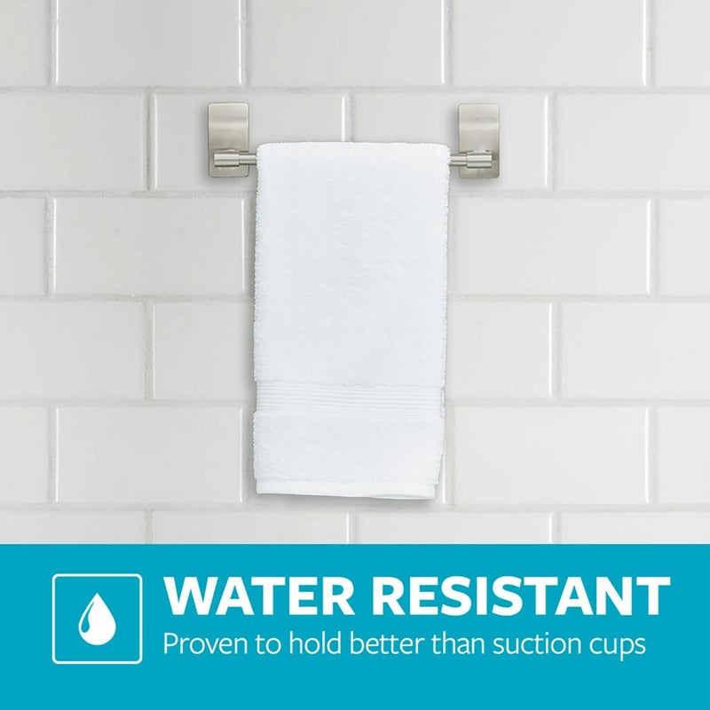 Command Towel Bar with Water Resistant Strips, Organize Your Bathroom, Easy to Open Packaging - Image 5